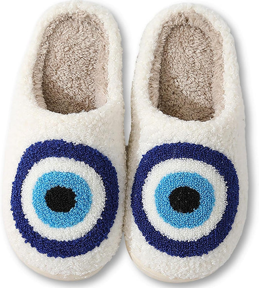 Womens Mens Slippers Memory Foam Plush Fluffy Warm Lined Slippers Indoor Outdoor House Winter Slippers
